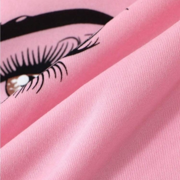 Women's Eye Printed Hooded Dress - Picture 3 of 4